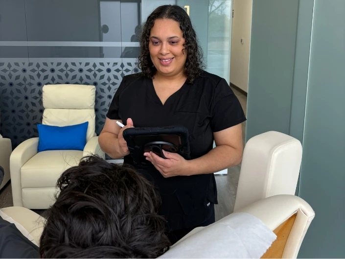 Licensed acupuncturist providing acupuncture treatment at Acupuncture Medical Clinic of Maryland in Frederick, MD.